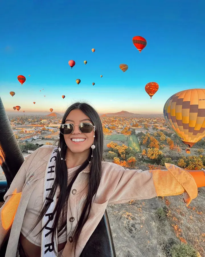 Birthday Hot Air Balloon Flight over Teotihuacan
